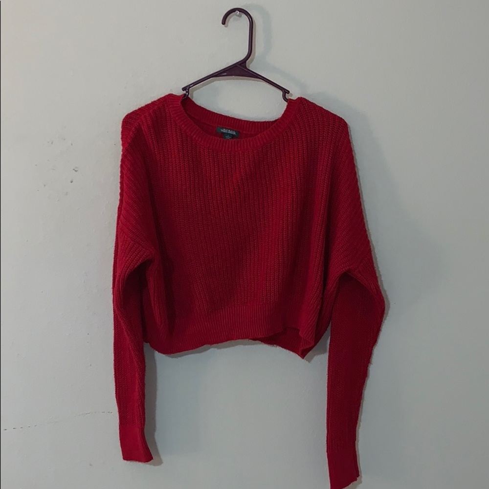 Knitted Sweater Crop Top